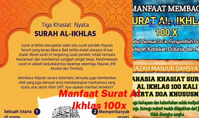 Temukan 8 Ke Hebatan Surat Al Ikhlas 100 Kali